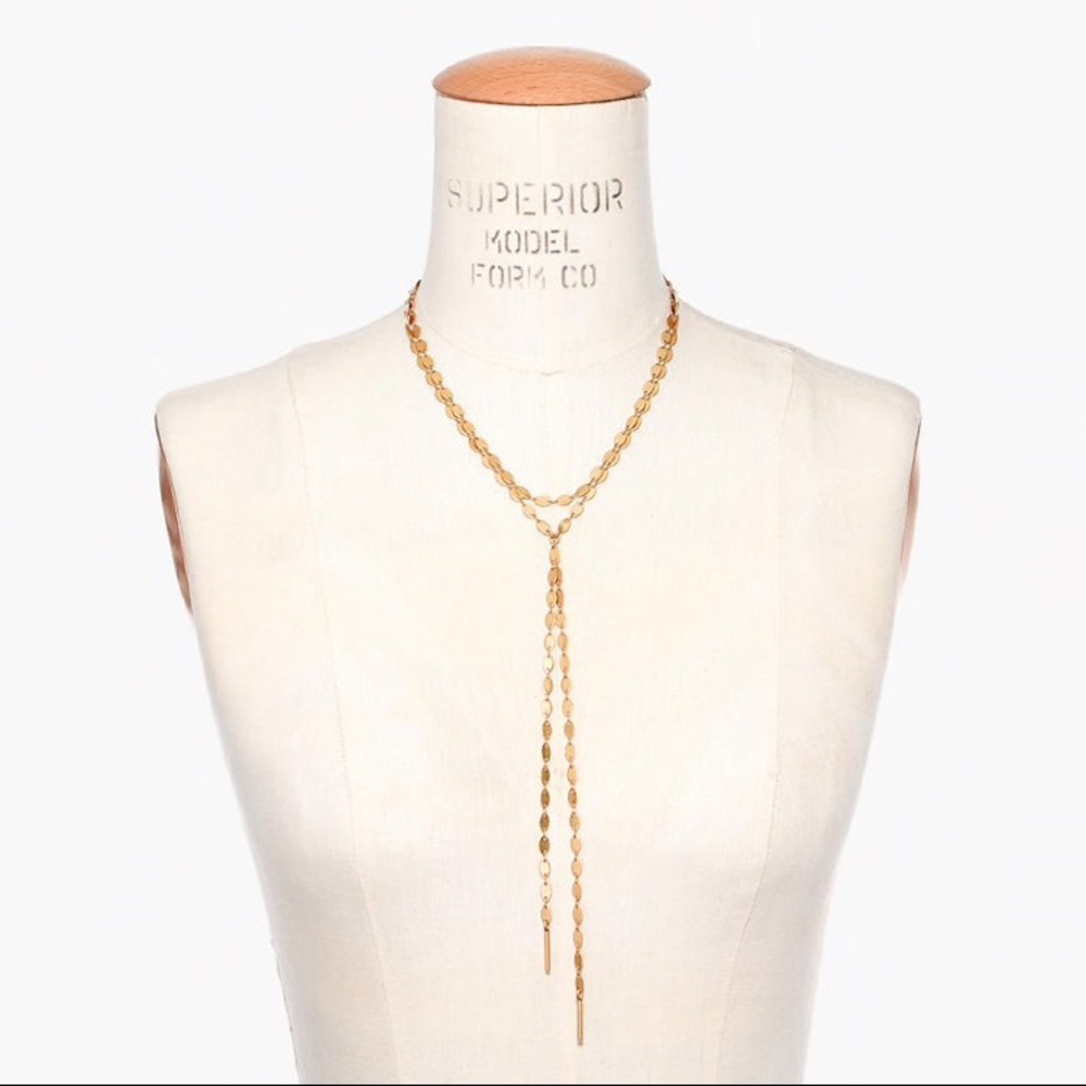 NWOT MADEWELL waterfall gold necklace